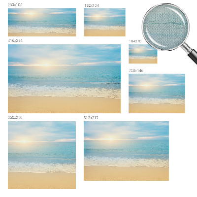 Peel and stick wallpaper mural with a sunrise design