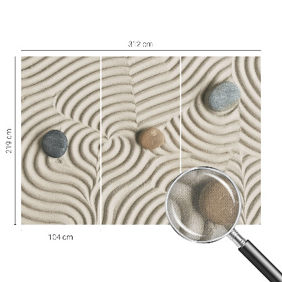 Self-adhesive photo wallpaper with a harmonious waves design