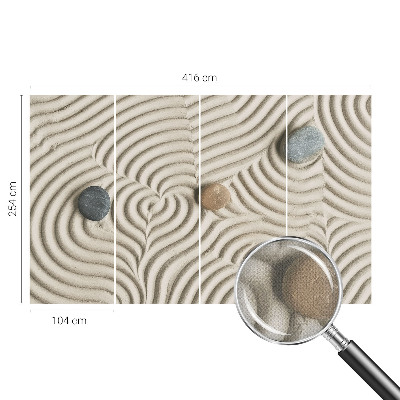 Self-adhesive photo wallpaper with a harmonious waves design