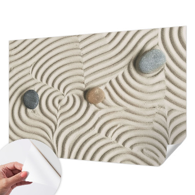 Self-adhesive photo wallpaper with a harmonious waves design