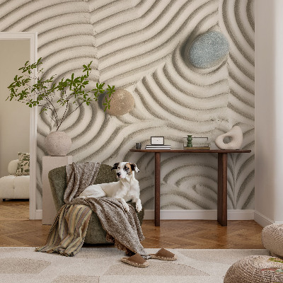 Self-adhesive photo wallpaper with a harmonious waves design