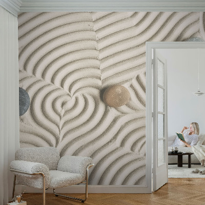 Self-adhesive photo wallpaper with a harmonious waves design