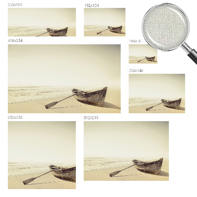 Stick-on wall mural with a seaside tranquility design