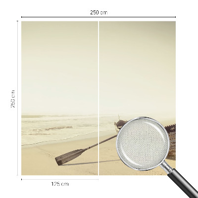 Stick-on wall mural with a seaside tranquility design