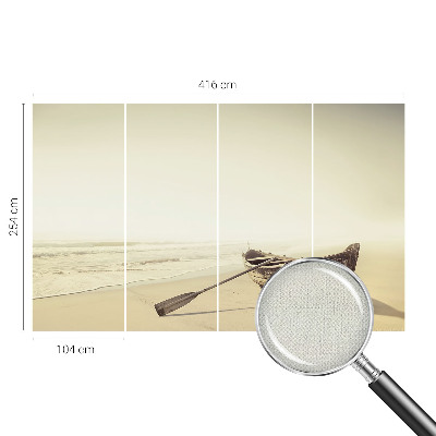 Stick-on wall mural with a seaside tranquility design