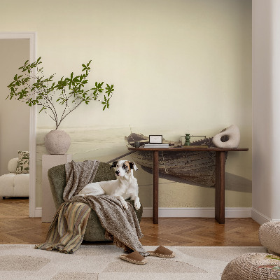 Stick-on wall mural with a seaside tranquility design