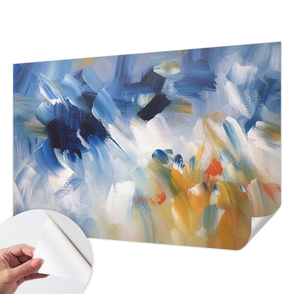 Removable wall mural wallpaper Colorful strokes