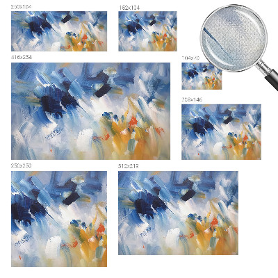 Removable wall mural wallpaper with a colorful strokes pattern