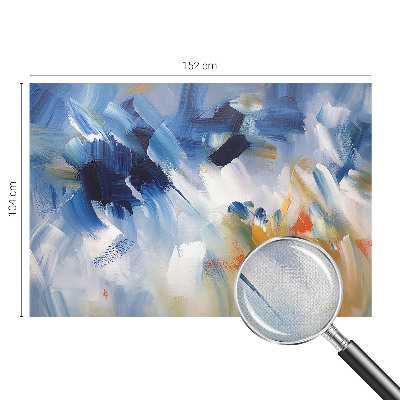 Removable wall mural wallpaper with a colorful strokes pattern