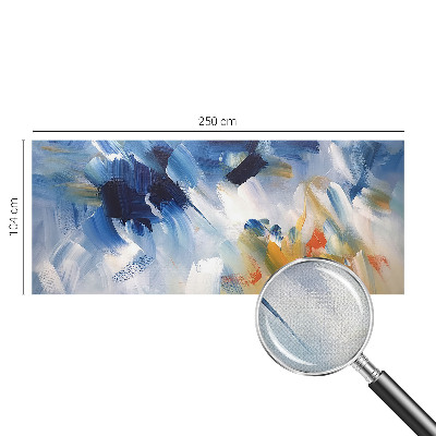 Removable wall mural wallpaper with a colorful strokes pattern