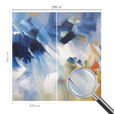 Removable wall mural wallpaper with a colorful strokes pattern