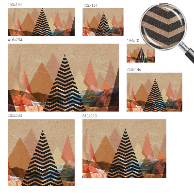 Peel and stick wall mural for bedroom with an abstract landscape design
