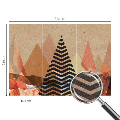 Peel and stick wall mural for bedroom with an abstract landscape design