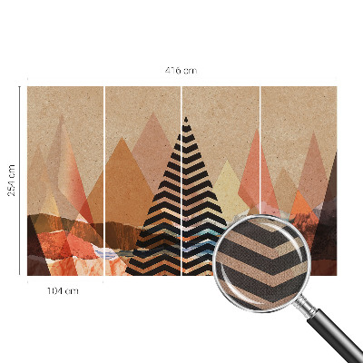 Peel and stick wall mural for bedroom Abstract landscape