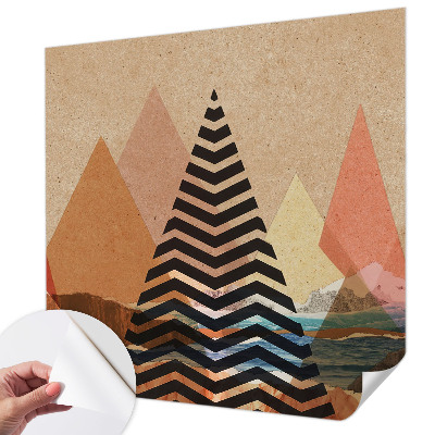 Peel and stick wall mural for bedroom Abstract landscape