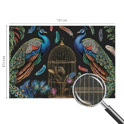 3D wall mural with an exotic peacock design