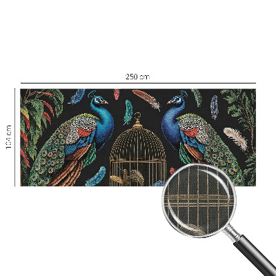 3D wall mural Exotic peacocks