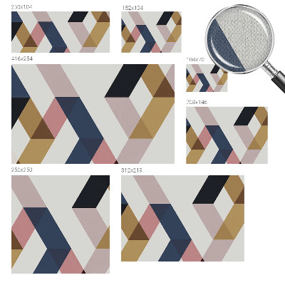 Peel and stick wall mural for kids' room with a colorful rhombus pattern