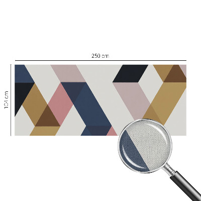 Peel and stick wall mural for kids' room with a colorful rhombus pattern
