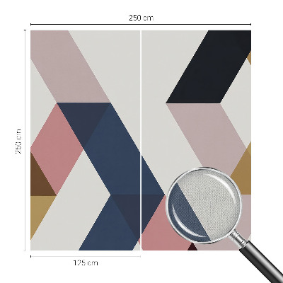 Peel and stick wall mural for kids' room with a colorful rhombus pattern