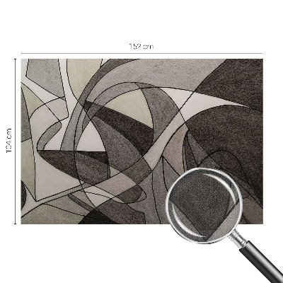 3D photo wallpaper mural with a geometric abstraction design