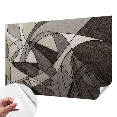 3D photo wallpaper mural with a geometric abstraction design