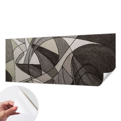 3D photo wallpaper mural with a geometric abstraction design