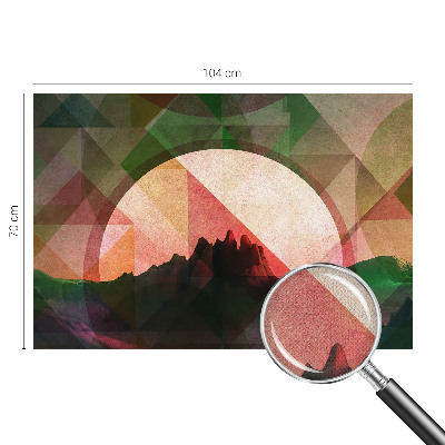 Baby room wall mural with a picturesque hills design