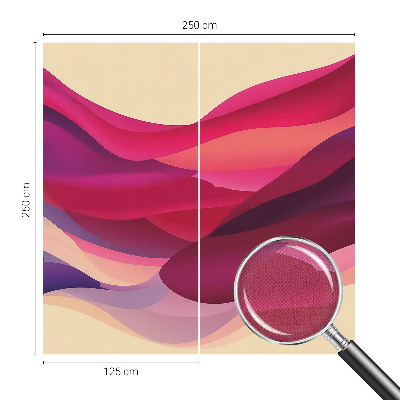 Children's wall mural with a liquid waves design