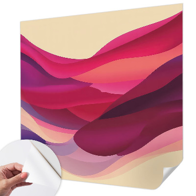 Children's wall mural with a liquid waves design