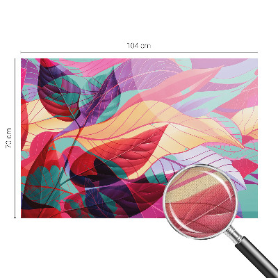 Self-adhesive wall mural Abstract leaves