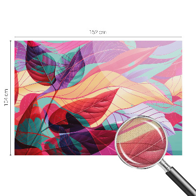 Self-adhesive wall mural Abstract leaves