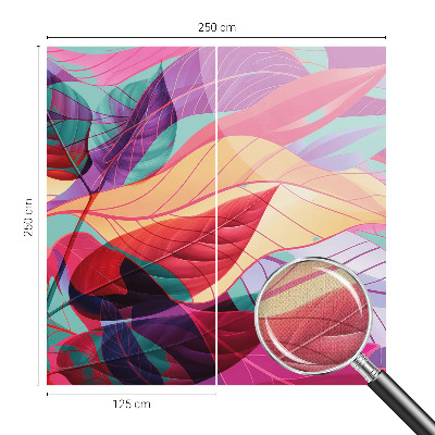 Self-adhesive wall mural Abstract leaves