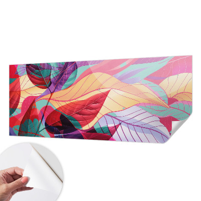 Self-adhesive wall mural Abstract leaves