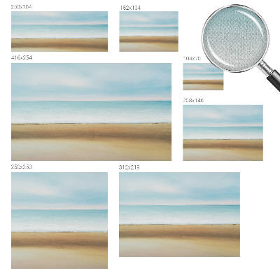 Stick-on wall mural featuring a seaside landscape