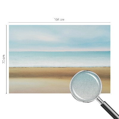 Stick-on wall mural featuring a seaside landscape