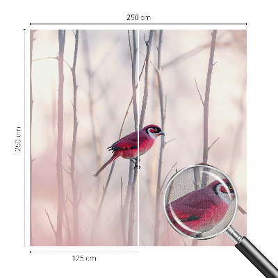 Self-adhesive photo wallpaper with a pair of birds motif