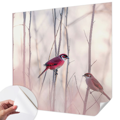 Self-adhesive photo wallpaper with a pair of birds motif