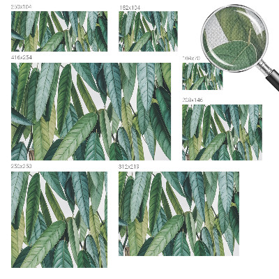 Peel and stick wall mural for living room Natural leaves