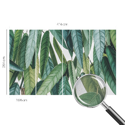 Peel and stick wall mural with a natural leaves design suitable for living rooms