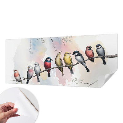 Peel and stick wall mural for bedroom Birds on a branch