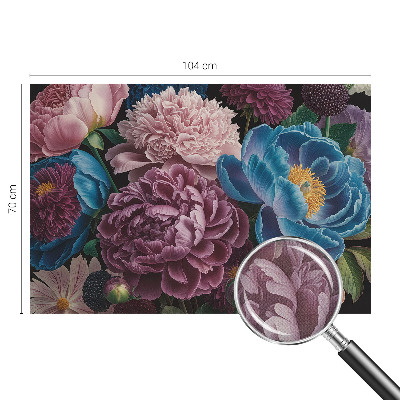 Peel and stick wall mural for kids' room with colorful flowers
