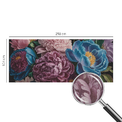 Peel and stick wall mural for kids' room Colorful flowers
