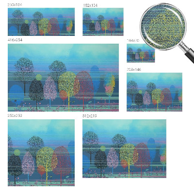Nursery wall mural with a colorful harmonious design