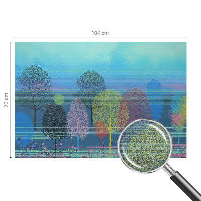 Nursery wall mural with a colorful harmonious design