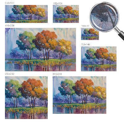 Self-adhesive photo wallpaper with an abstract tree motif
