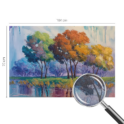 Self-adhesive photo wallpaper with an abstract tree motif