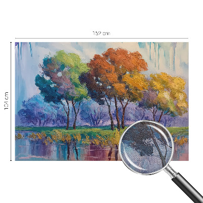 Self-adhesive photo wallpaper with an abstract tree motif