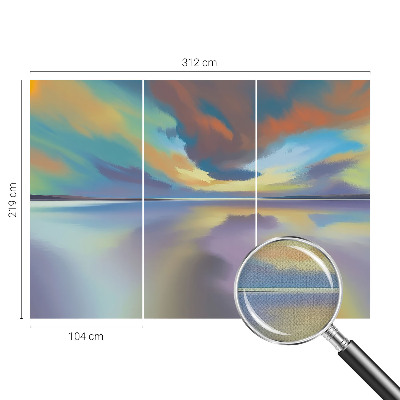 Children's wall mural Rainbow Sunset
