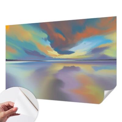 Children's wall mural Rainbow Sunset